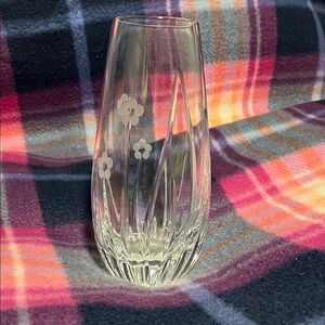 Mikasa Cut Crystal Glass 6” Flower Bud Vase (Daisy Meadow Floral Pattern)